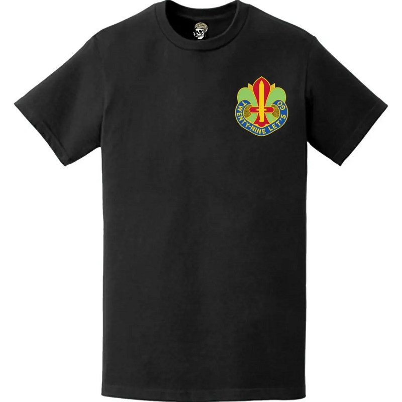 U.S. Army 29th Infantry Division (29th ID) DUI Logo Left Chest T-Shirt