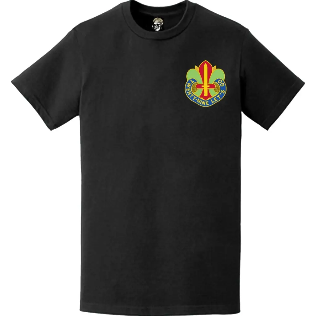 U.S. Army 29th Infantry Division (29th ID) DUI Logo Left Chest T-Shirt Tactically Acquired   