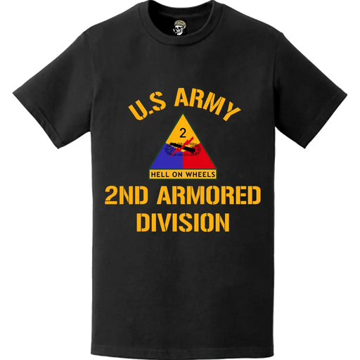 U.S. Army 2nd Armored Division Text Design T-Shirt Tactically Acquired   
