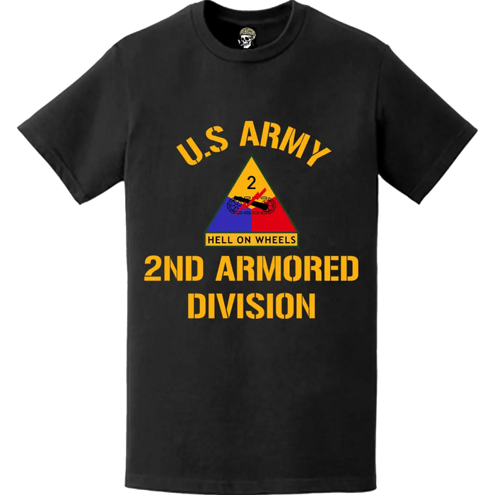 U.S. Army 2nd Armored Division Text Design T-Shirt Tactically Acquired   