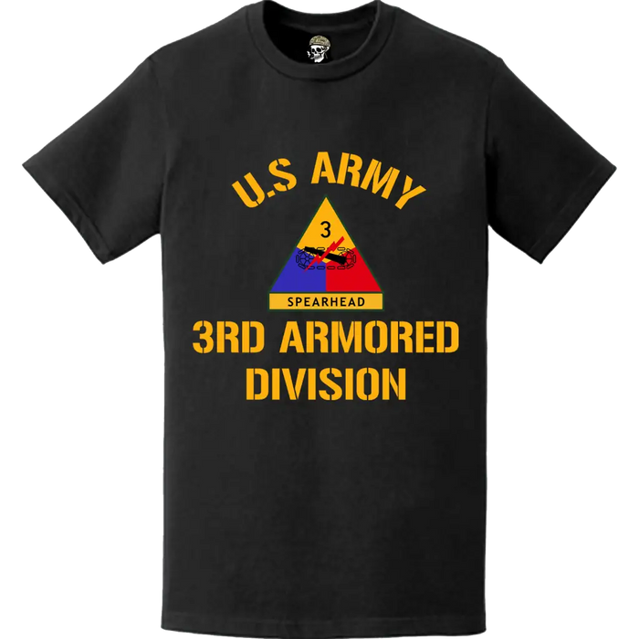 U.S. Army 3rd Armored Division Text Design T-Shirt Tactically Acquired   