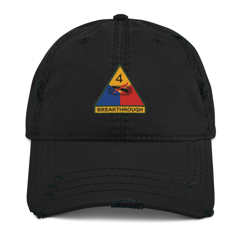 U.S. Army 4th Armored Division (4th AD) Embroidered Distressed Dad Hat