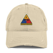 U.S. Army 4th Armored Division (4th AD) Embroidered Distressed Dad Hat Tactically Acquired   