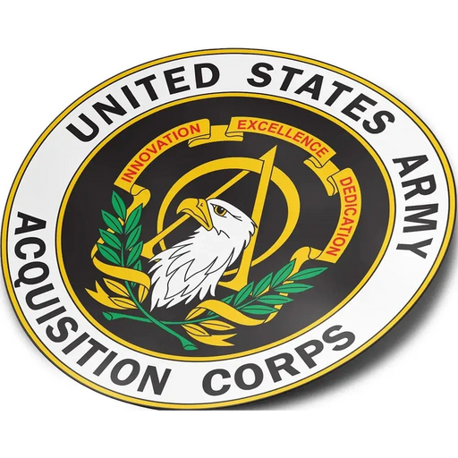 U.S. Army Acquisition Corps Branch Plaque Die-Cut Vinyl Sticker Decal Tactically Acquired   