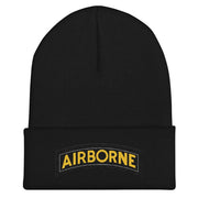 U.S. Army Airborne Tab Cuffed Beanie Tactically Acquired Black  