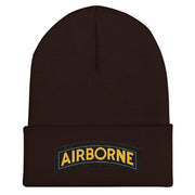 U.S. Army Airborne Tab Cuffed Beanie Tactically Acquired Brown  