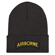 U.S. Army Airborne Tab Cuffed Beanie Tactically Acquired Dark Grey  