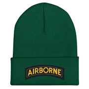 U.S. Army Airborne Tab Cuffed Beanie Tactically Acquired Spruce  
