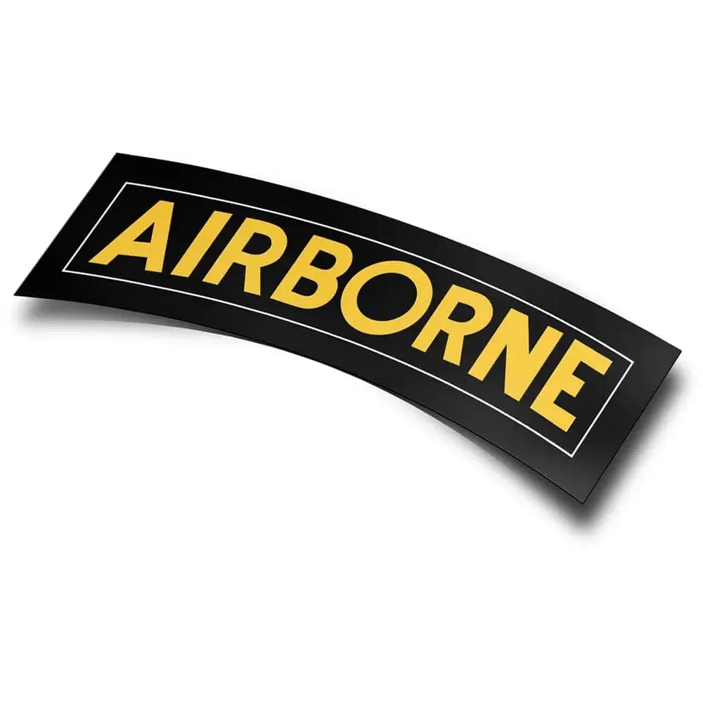 U.S. Army Airborne Tab Die-Cut Vinyl Sticker Decal Tactically Acquired   