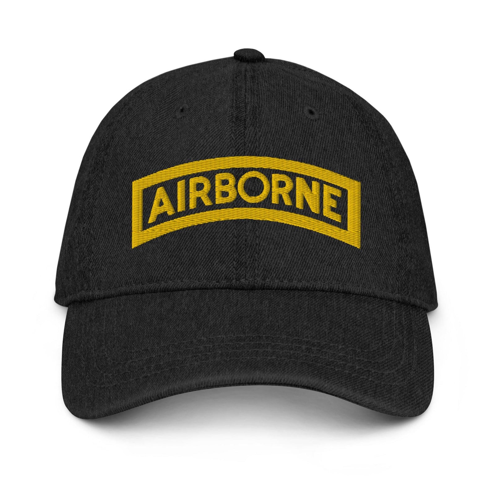 U.S. Army Airborne Tab Embroidered Denim Hat Tactically Acquired Black  