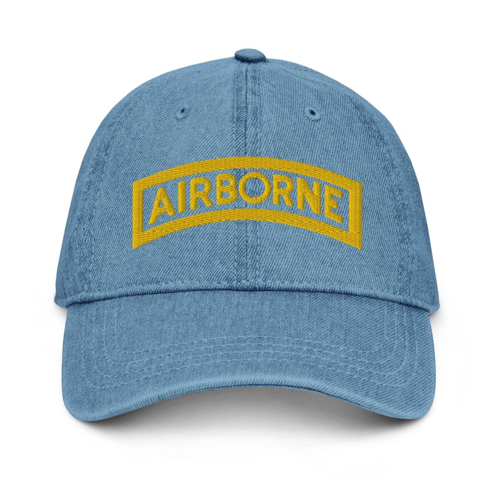 U.S. Army Airborne Tab Embroidered Denim Hat Tactically Acquired Blue  