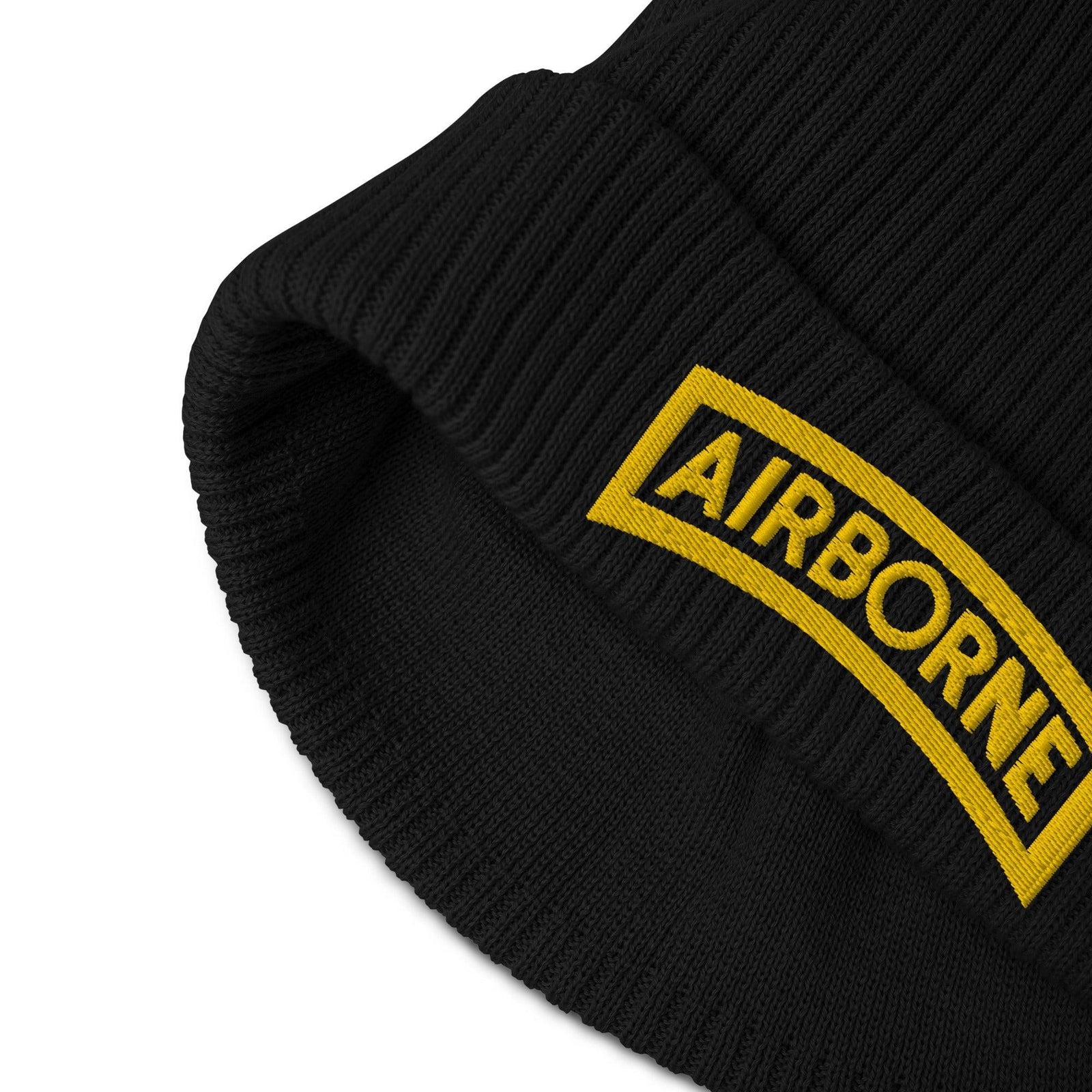 U.S. Army Airborne Tab Embroidered Ribbed Beanie Tactically Acquired   