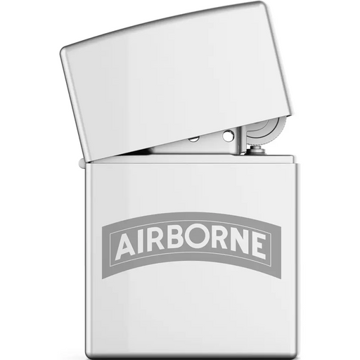 U.S. Army Airborne Tab Engraved Zippo Lighter Tactically Acquired   