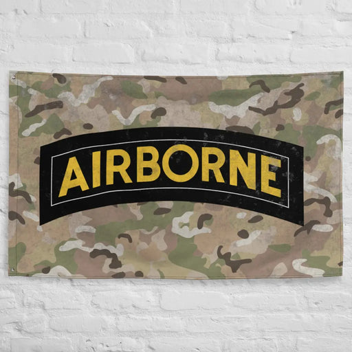 U.S. Army Airborne Tab OCP Camo Indoor Wall Flag Tactically Acquired   