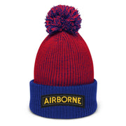U.S. Army Airborne Tab Pom-Pom Beanie Tactically Acquired Red/ Royal  