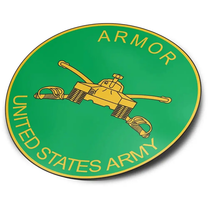 U.S. Army Armor Branch Plaque Die-Cut Vinyl Sticker Decal