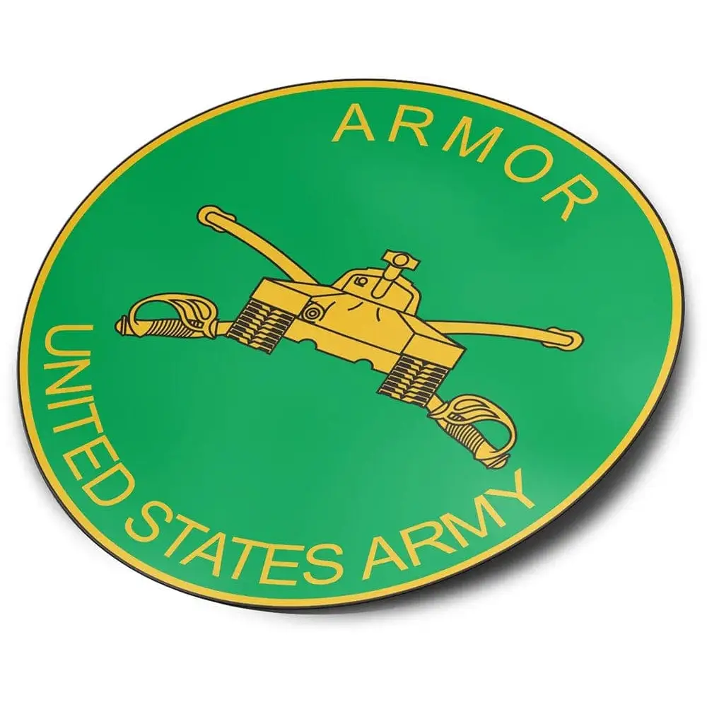 U.S. Army Armor Branch Plaque Die-Cut Vinyl Sticker Decal - Show Your Pride