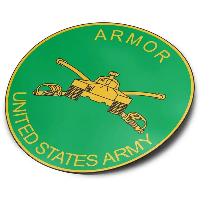U.S. Army Armor Branch Plaque Die-Cut Vinyl Sticker Decal Tactically Acquired   