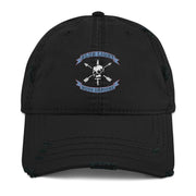 U.S. Army Blue Light "Nous Defions" Logo Emblem Distressed Dad Hat Tactically Acquired Black  