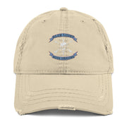 U.S. Army Blue Light "Nous Defions" Logo Emblem Distressed Dad Hat Tactically Acquired Khaki  