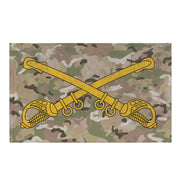 U.S. Army Cavalry Branch Sabbers OCP Camo Indoor Wall Flag Tactically Acquired Default Title  