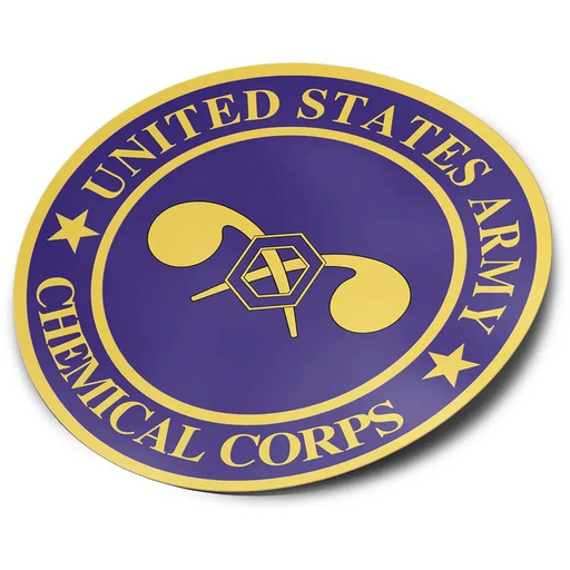 U.S. Army Chemical Corps Branch Plaque Die-Cut Vinyl Sticker Decal Tactically Acquired   