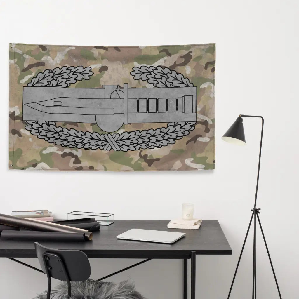 U.S. Army Combat Action Badge Indoor Wall Flag Tactically Acquired   