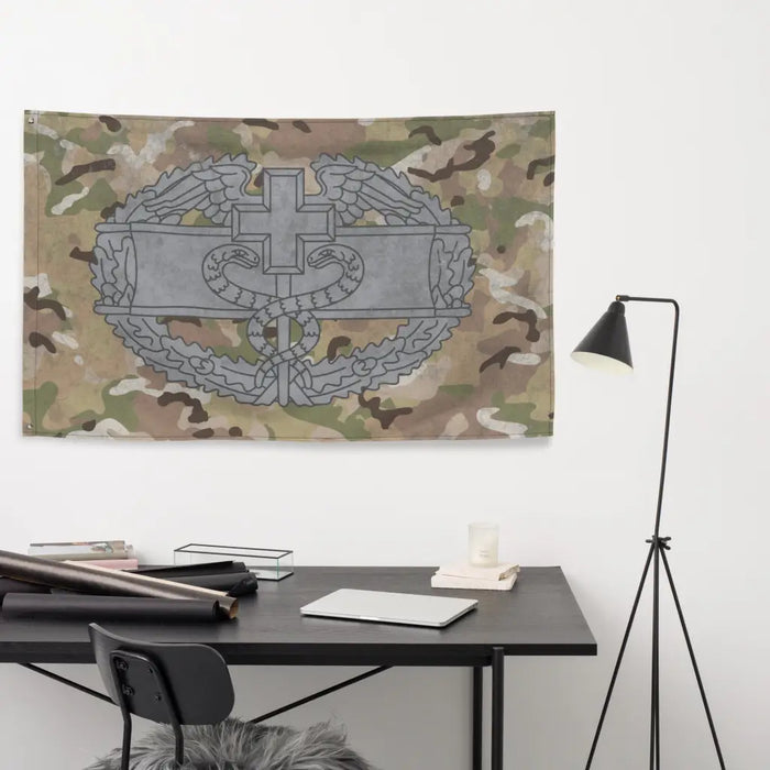 U.S. Army Combat Medical Badge Indoor Wall Flag Tactically Acquired   