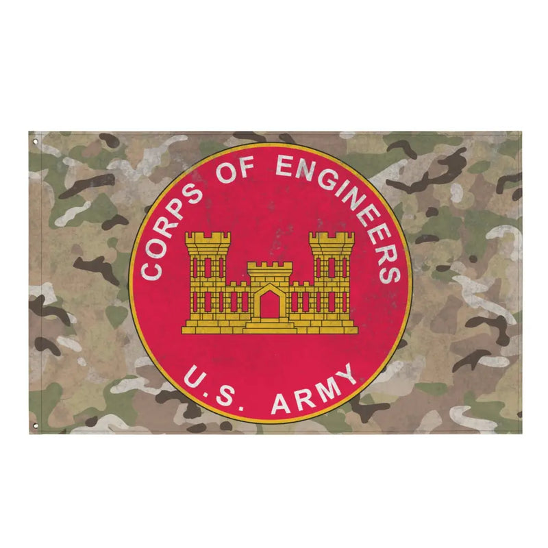 U.S. Army Corps of Engineers (USACE) Plaque Indoor Wall Flag