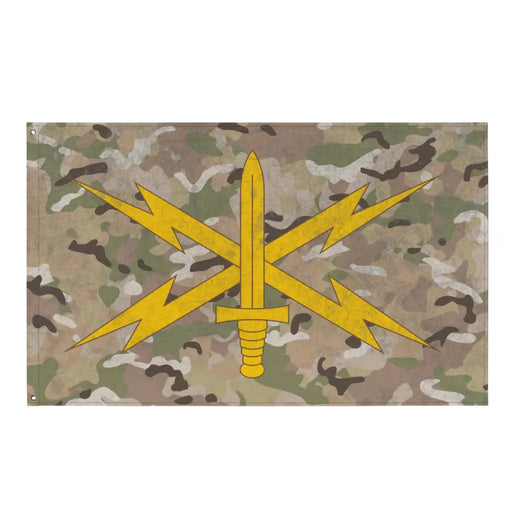 U.S. Army Cyber Corps Branch OCP Camo Indoor Wall Flag Tactically Acquired Default Title  