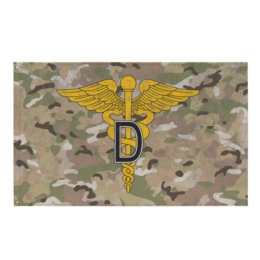 U.S. Army Dental Corps Branch Emblem OCP Camo Indoor Wall Flag Tactically Acquired Default Title  