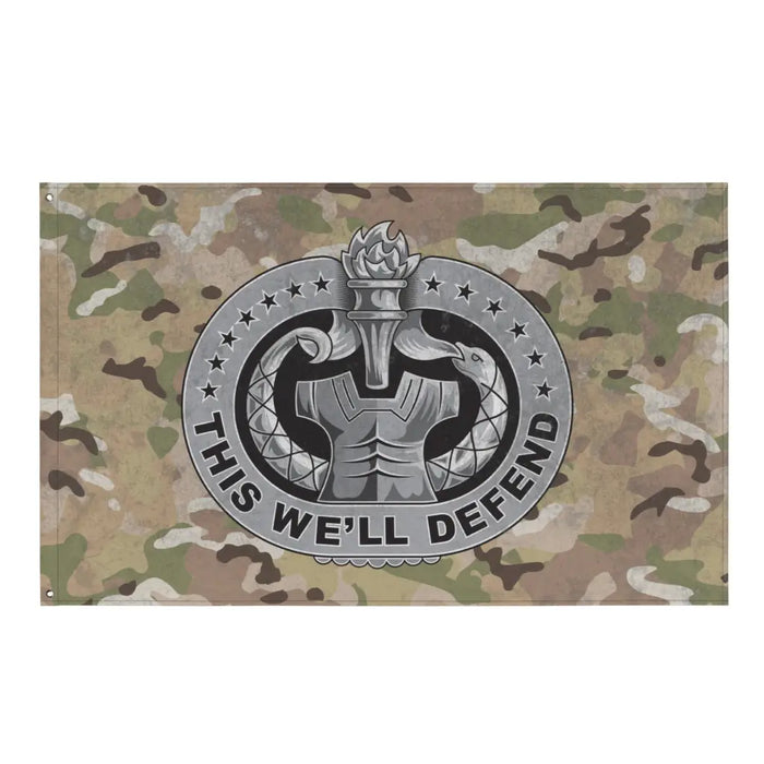 U.S. Army Drill Sergeant Badge Indoor Wall Flag Tactically Acquired Default Title  