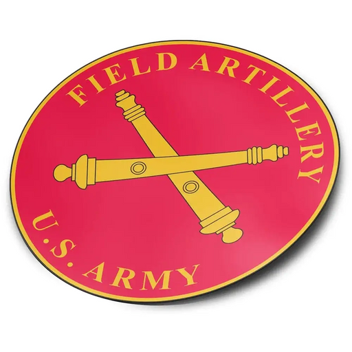 U.S. Army Field Artillery Branch Plaque Die-Cut Vinyl Sticker Decal Tactically Acquired   