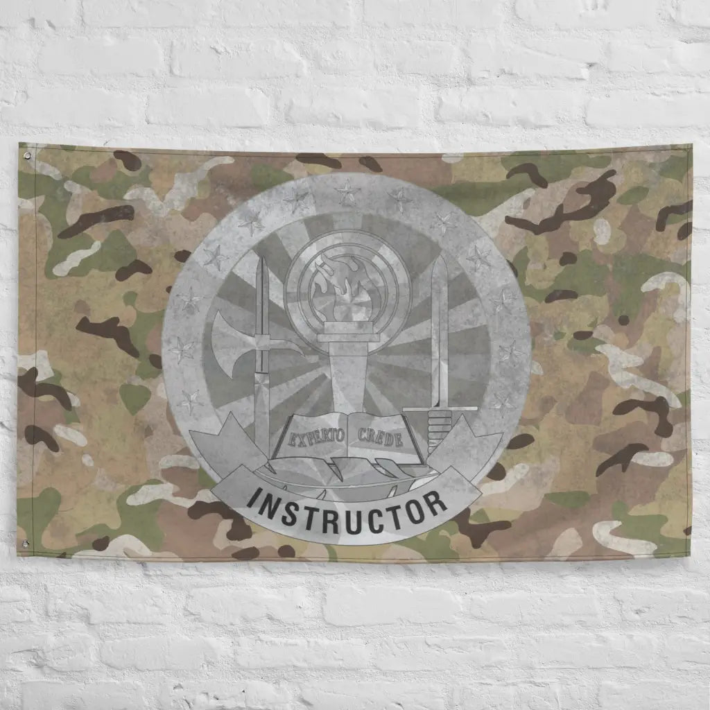 U.S. Army Instructor Badge Indoor Wall Flag Tactically Acquired   