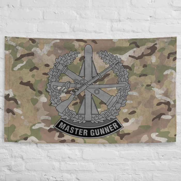 U.S. Army Master Gunner Badge Indoor Wall Flag Tactically Acquired   