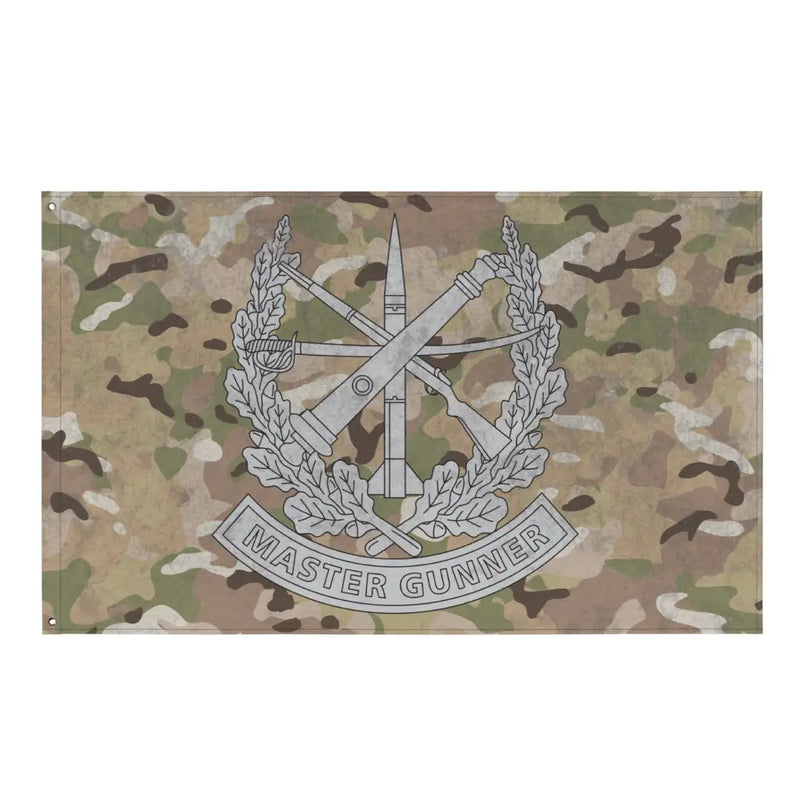 U.S. Army Master Gunner Badge OCP Camo Indoor Wall Flag