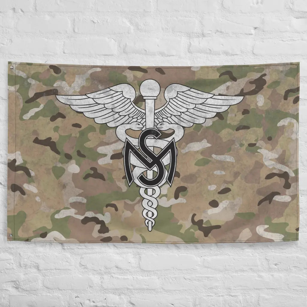 U.S. Army Medical Service Corps Indoor Wall Flag Tactically Acquired   
