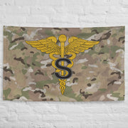 U.S. Army Medical Specialist Corps Branch Emblem Indoor Wall Flag Tactically Acquired   