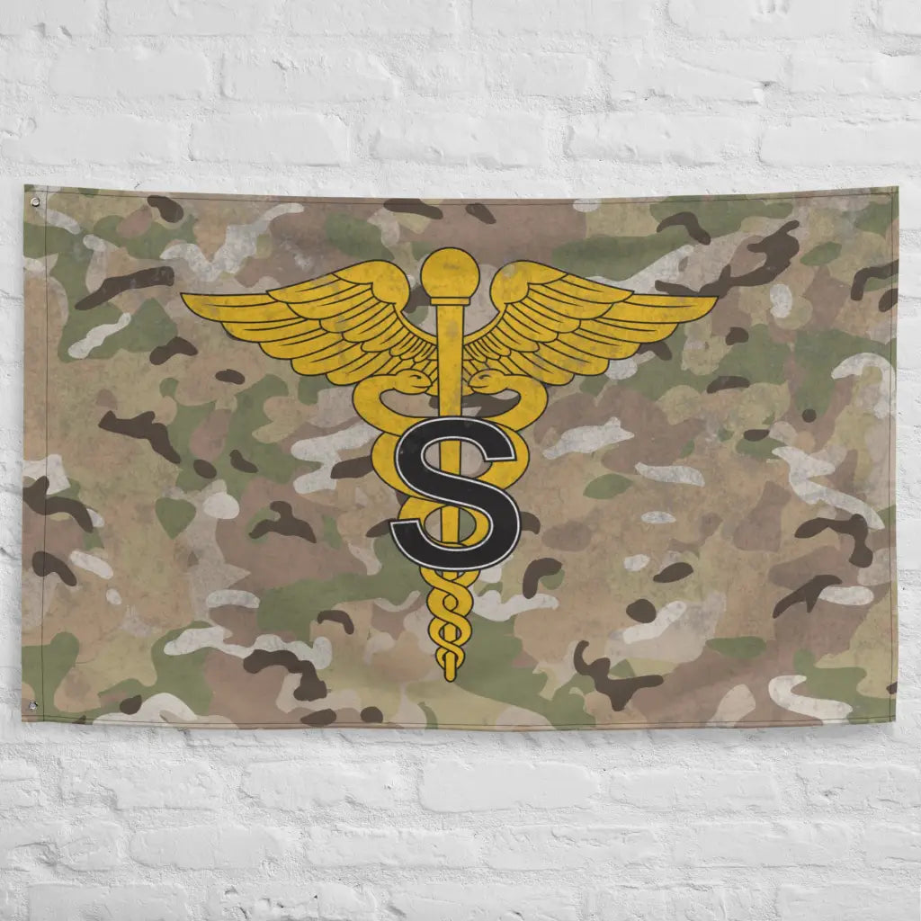 U.S. Army Medical Specialist Corps Branch Emblem Indoor Wall Flag Tactically Acquired   