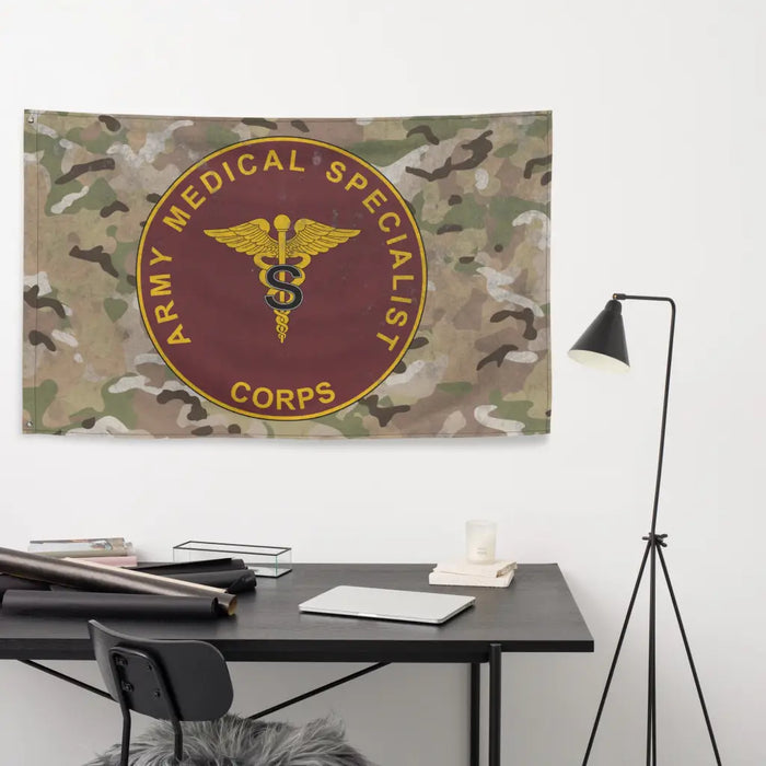 U.S. Army Medical Specialist Corps Branch Plaque Indoor Wall Flag Tactically Acquired   