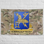 U.S. Army Military Intel Corps 'Always Out Front' Indoor Wall Flag Tactically Acquired   