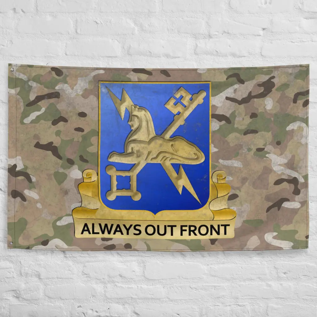 U.S. Army Military Intel Corps 'Always Out Front' Indoor Wall Flag Tactically Acquired   