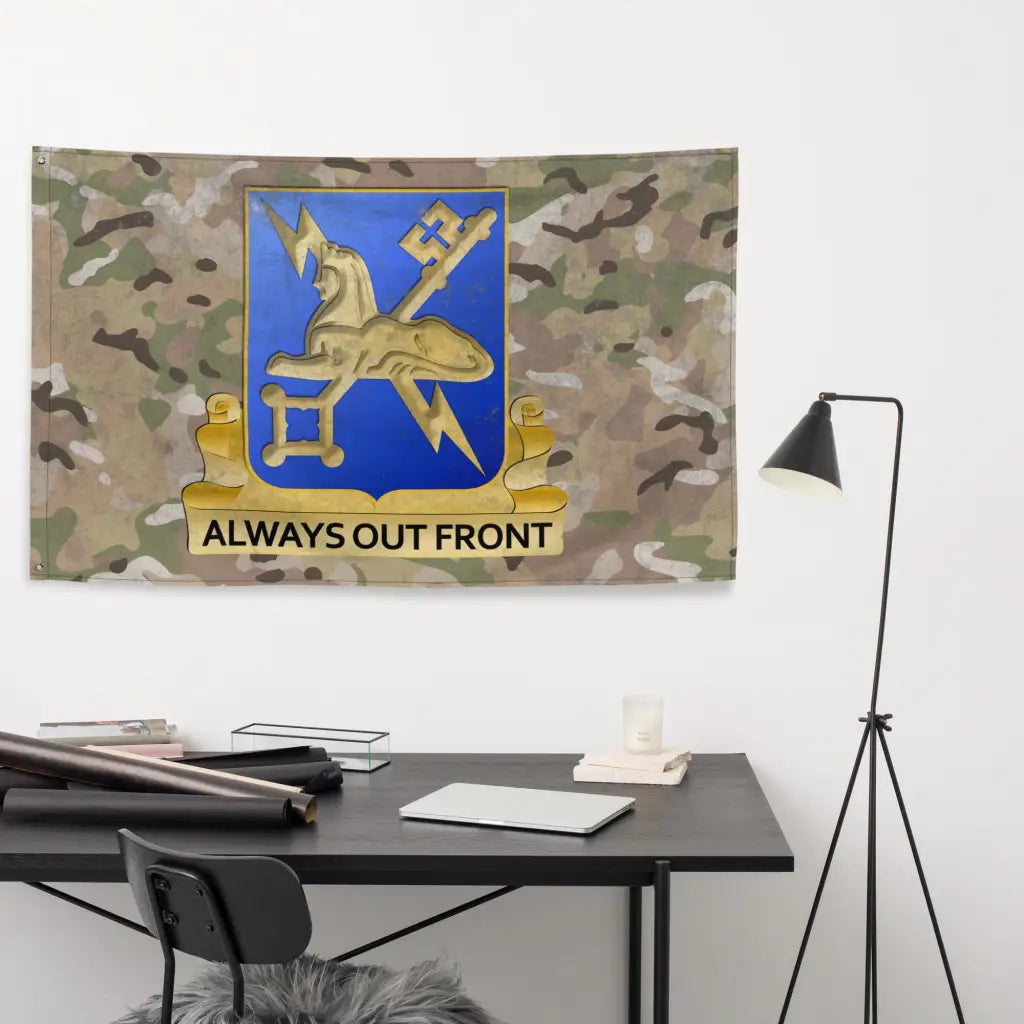 U.S. Army Military Intel Corps 'Always Out Front' Indoor Wall Flag Tactically Acquired   