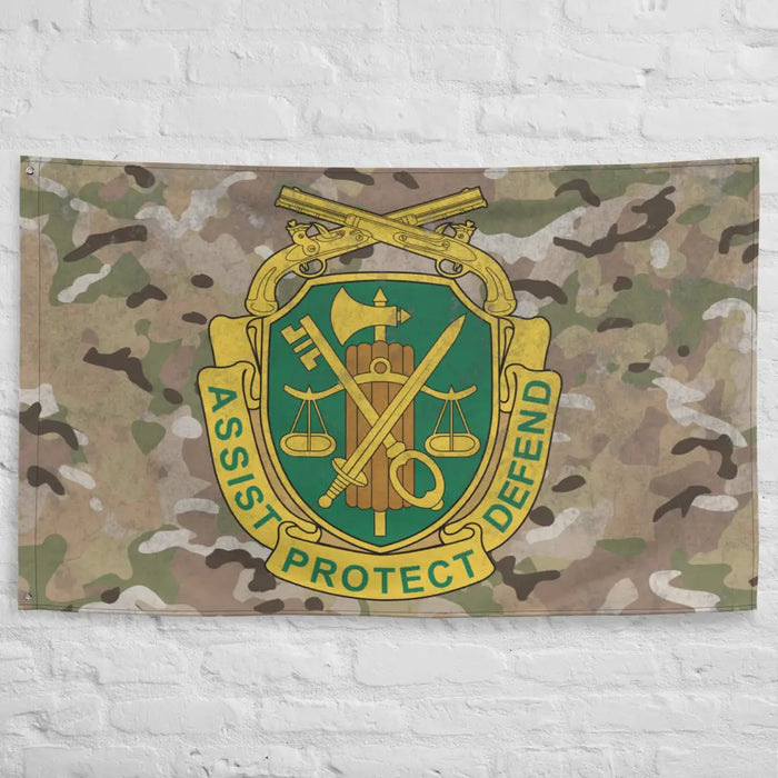 U.S. Army Military Police (MP) Corps Branch Insignia Indoor Wall Flag Tactically Acquired   