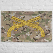 U.S. Army Military Police (MP) Corps Branch Pistols Indoor Wall Flag Tactically Acquired   