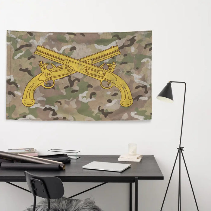 U.S. Army Military Police (MP) Corps Branch Pistols Indoor Wall Flag Tactically Acquired   