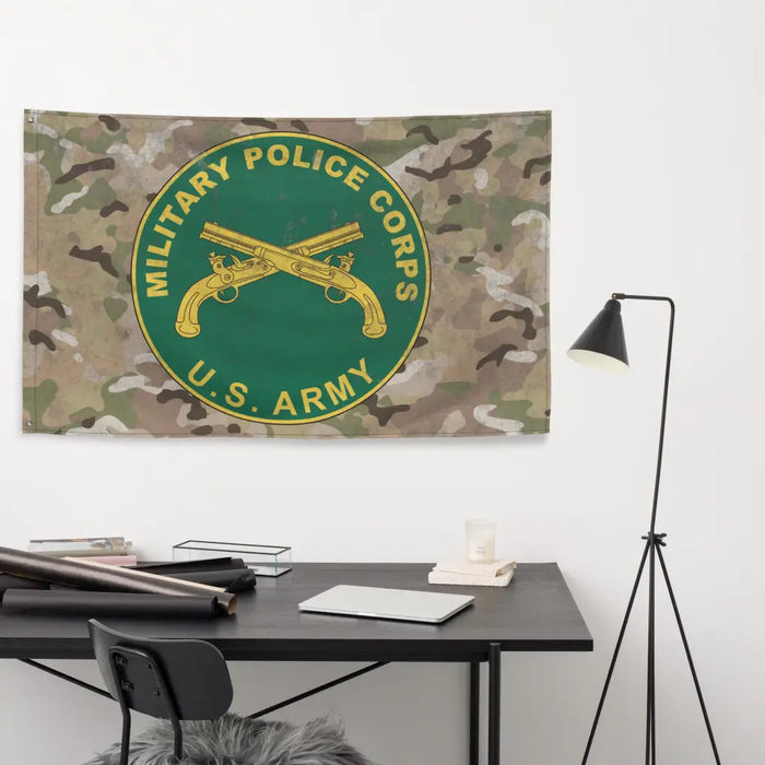 U.S. Army Military Police (MP) Corps Indoor Wall Flag Tactically Acquired   