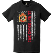 U.S. Army Ordnance Corps American Flag T-Shirt Tactically Acquired   