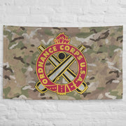 U.S. Army Ordnance Corps Branch Insignia Indoor Wall Flag Tactically Acquired   