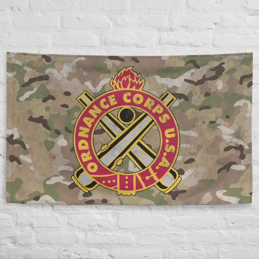 U.S. Army Ordnance Corps Branch Insignia Indoor Wall Flag Tactically Acquired   